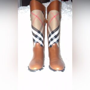 Burberry Leather Riding Boots